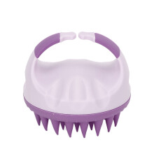 (Purple) Weiches Silikon-Wasserdichtes Kopfmassagebürste Anti-Schuppen