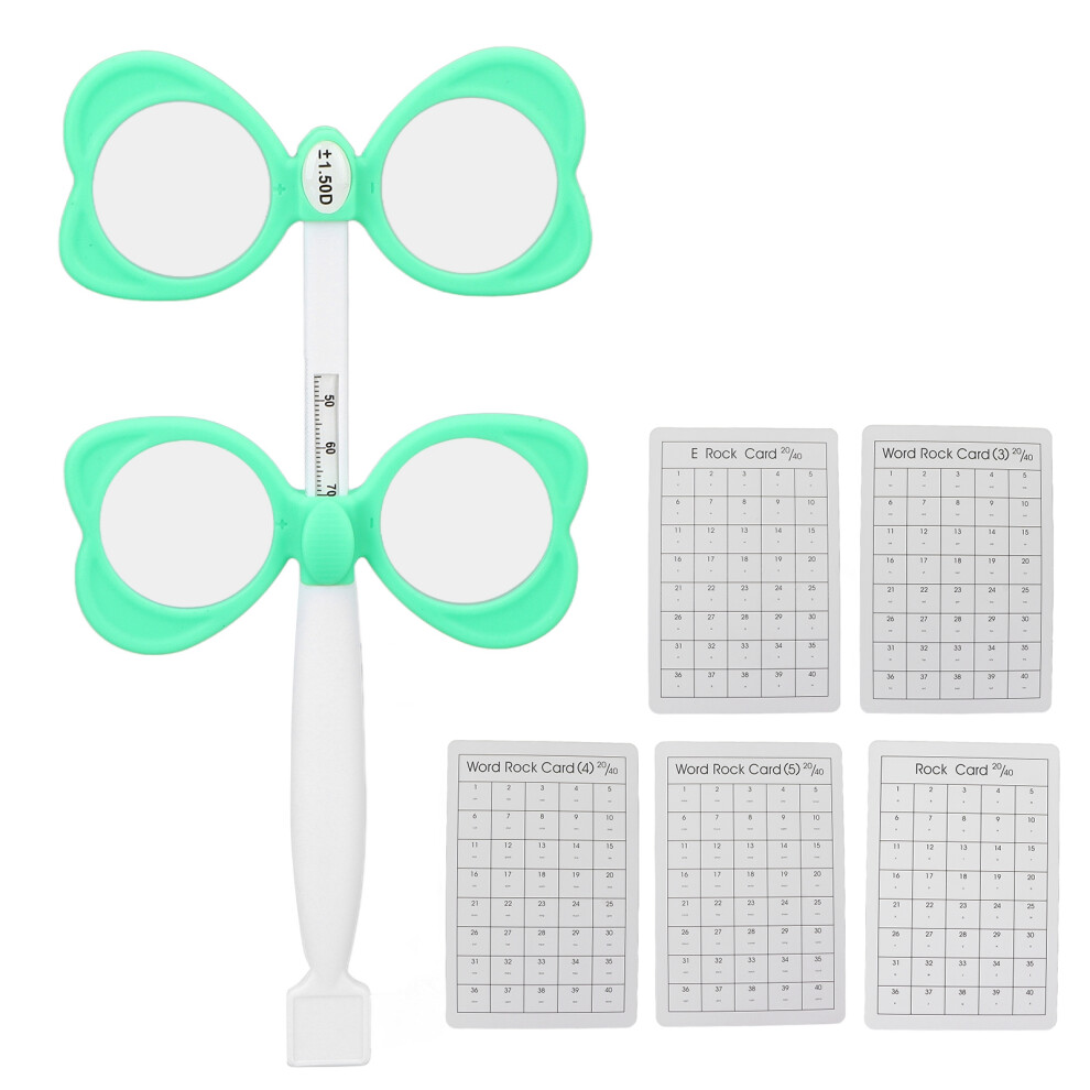 (Â±150) Optical Flipper Plastic Flip Lens With 5 Vision Test Cards 200 Green 461605568522