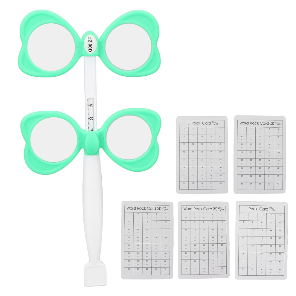 (Â±200) Optical Flipper Plastic Flip Lens With 5 Vision Test Cards 200 Green 461605568515