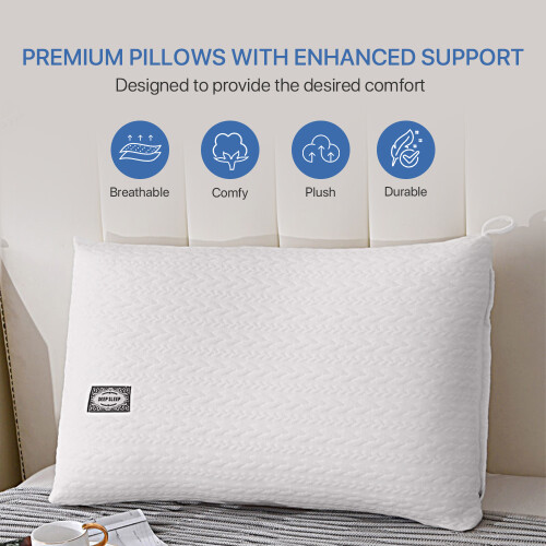 Living And Home 74*48cm White Polyester Pillow Insert 2