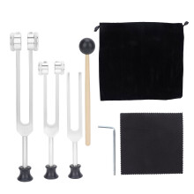 (Silver) Aluminium-Stimmgabel-Set 128/256/512Hz tragbar