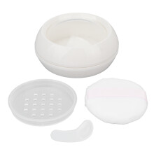 Refillable Makeup Powder Container with Puff Sifter Spoon for Travel