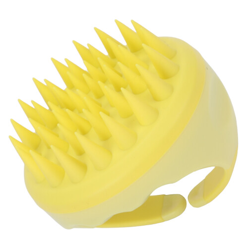 (Yellow) Silikon Kopfmassagebürste Shampoo Ergonomisch Rose