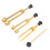 (Gold) Aluminium Stem Fork Set 128/256/512Hz Portable Silver 5