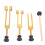 (Gold) Aluminium Stem Fork Set 128/256/512Hz Portable Silver 4