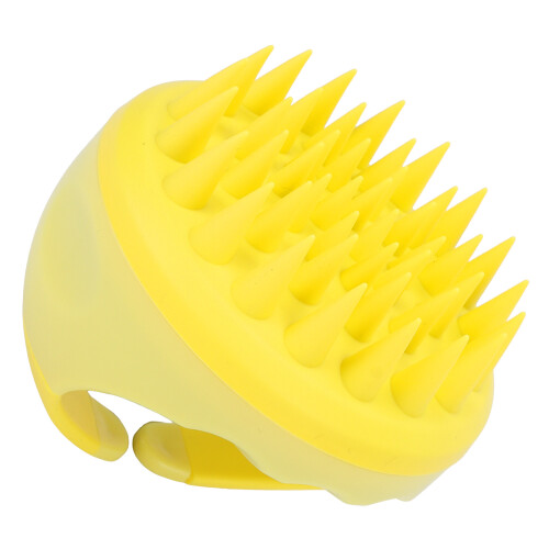 (Yellow) Silikon Kopfmassagebürste Shampoo Ergonomisch Rose 1
