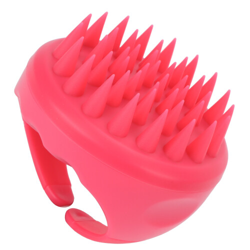 (Rose Red) Silikon Kopfmassagebürste Shampoo Ergonomisch Rose 1