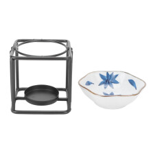 (Maple Leaf) Ceramic Tealight Holder Square Maple Leaf