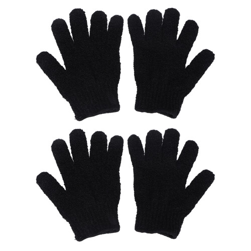 4x Wiederverwendbare Färbhandschuhe, ölproof für Friseure (Schwarz)
