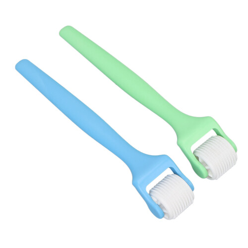 (Blue + Green) 2x Face Massage Roller Anti-Wrinkle Lifting 1