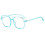 (Blue) Blaulichtfilter-Brille Polygon Leicht Grau 1