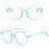(Blue) Blaulichtfilter-Brille Polygon Leicht Grau 2