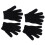 4x Wiederverwendbare Färbhandschuhe, ölproof für Friseure (Schwarz) 5