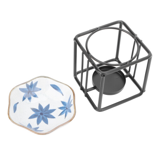 (Maple Leaf) Square Tealight Candle Holder Ceramic Bowl Maple Leaf 1