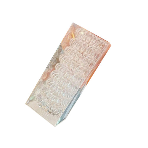 (Transparent) Elastische Spiralfedern Haargummis schwarz für Mädchen