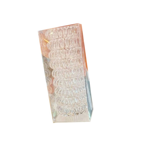 (Transparent) Elastische Spiralfedern Haargummis schwarz für Mädchen 2