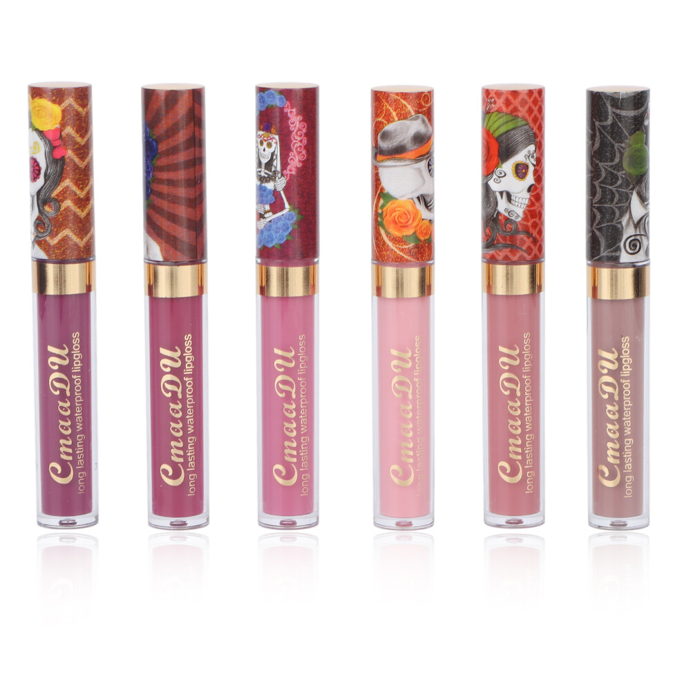 6pcs 3ml Matte Nude Lipstick Set Long Lasting Waterproof