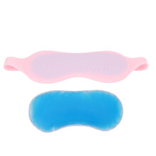 (Pink) Gel-Augenpads weiche Silikon Heiß/Kalt Kompress wiederverwendbar Pink