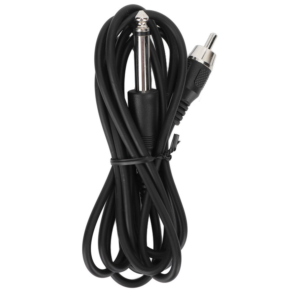 Black (Black) 5.9Ft Rca Tattoo Clip Cord Silicone Flexible