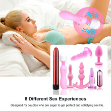 8tlg. Silikon-Analstopfen-Set Massage für Damen & Herren