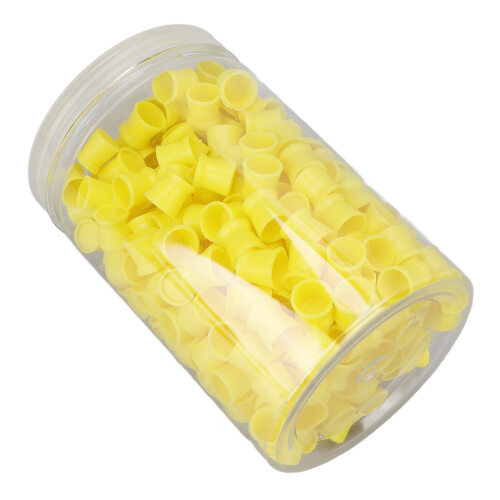 (Yellow) 300x Lebensmittelechte Silikon-Tätowiertintebecher grün 1