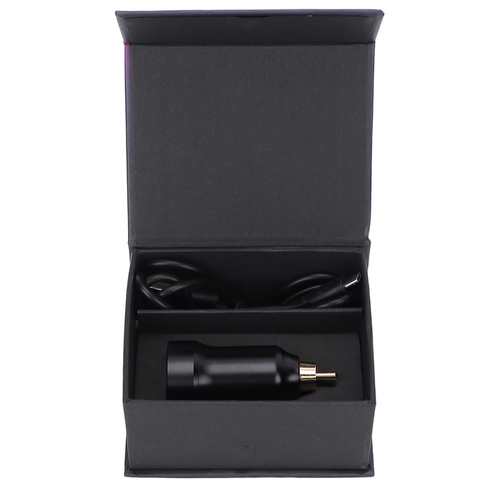 Black (Black) Cordless Tattoo Machine Power Supply Rca Led Usb Rechargeable