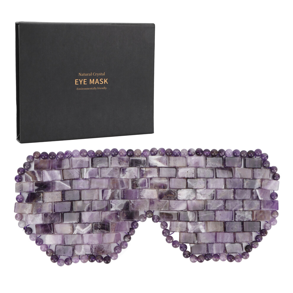 Purple (Amethyst) Jadestone Eye Pads Wrinkles Sleep Relief Fatigue Rose Quartz