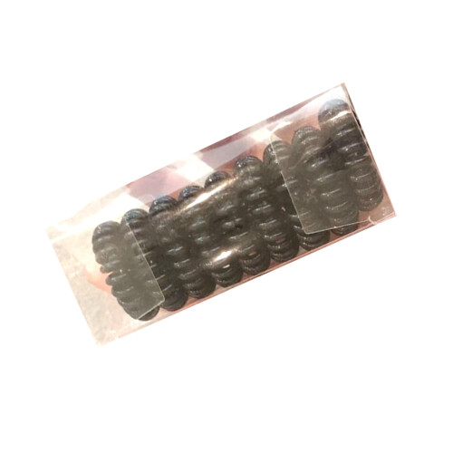(Black) Elastische Spiralfedern Haargummis schwarz für Mädchen 1