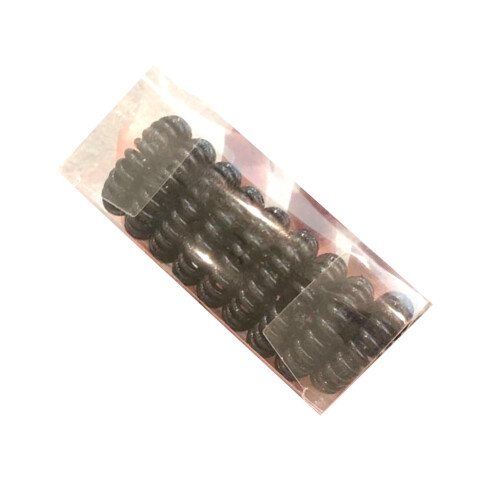 (Black) Elastische Spiralfedern Haargummis schwarz für Mädchen 2