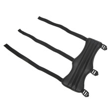 Black PU Leather Shooting Arm Protector – 22cm x 8cm for Archery Outdoor