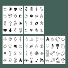 5x wasserfeste Fake-Tattoo-Aufkleber, hochrealistisch