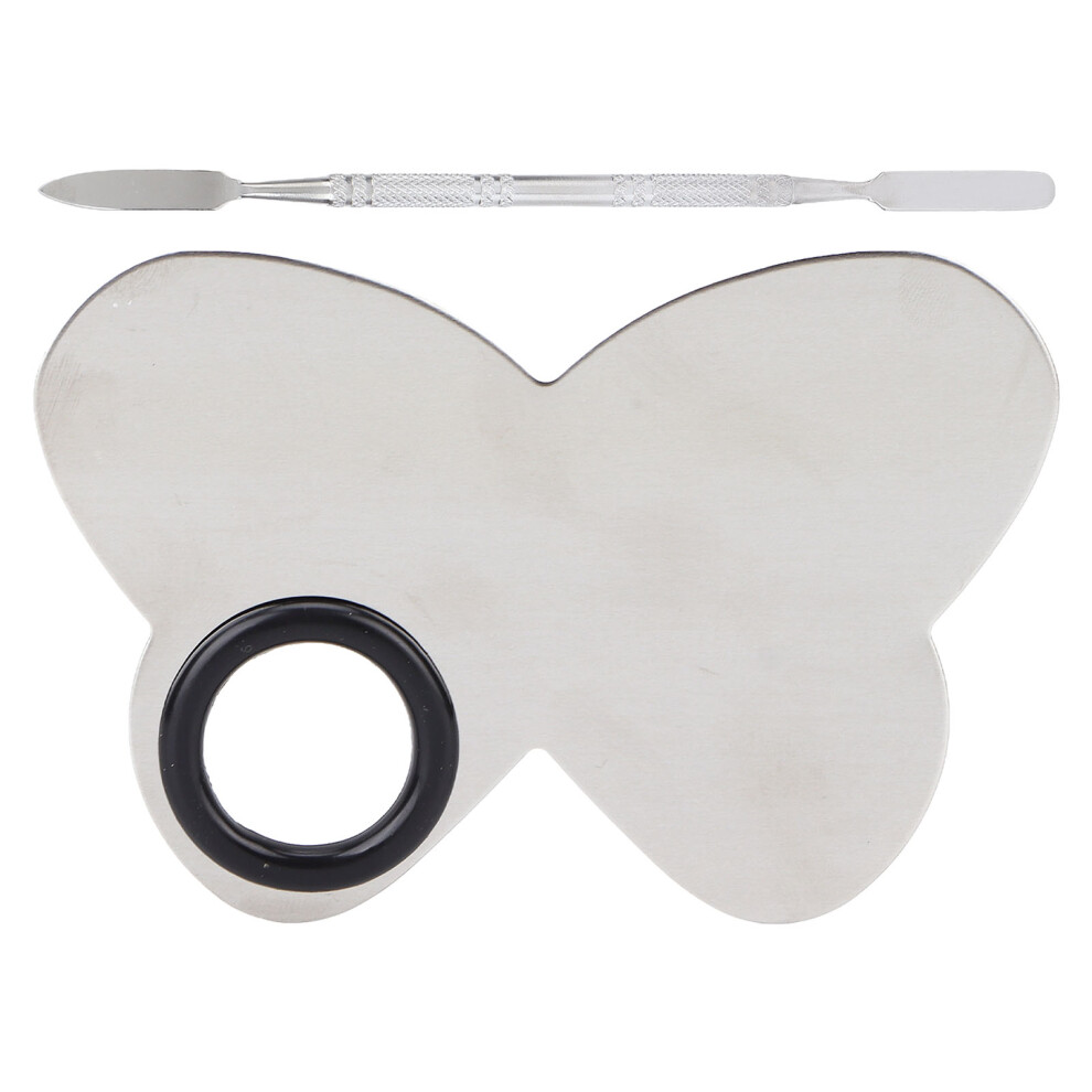 Professional Stainless Steel Makeup Mixing Palette with Spatula