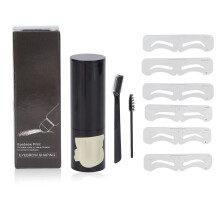 (Dark Grey) Augenbrauen-Stempel-Schatten-Puder-Kit 6 Karten Dunkelgrau
