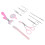 Eyebrow Trimmer Tweezers Eyelash Curler Acne Extractor Kit 4