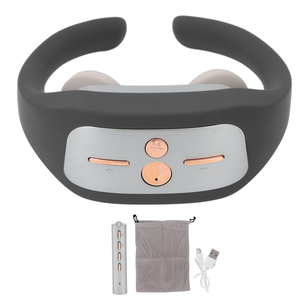 Gray (Gray) Neck Massager Remote 5 Modes 15 Levels Pulse 42C Hot Compress