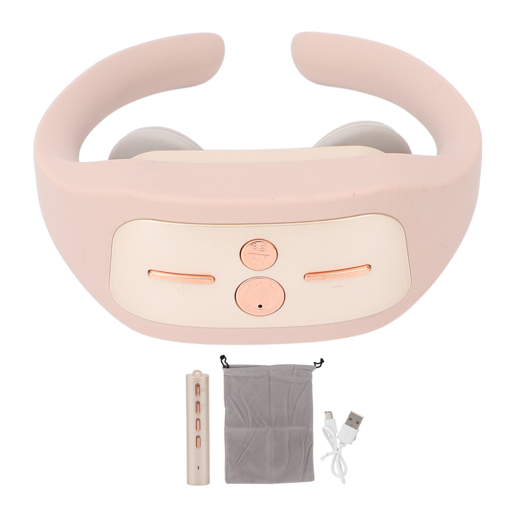 Gold (Champaign ) Neck Massager Remote 5 Modes 15 Levels Pulse 42C Hot Compress