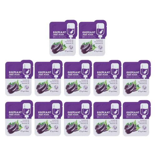 12pcs 5g Eggplant Mud Mask Deep Cleaning