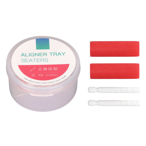 (Strawberry Flavour) Strawberry Aligner Tray Chewies Set