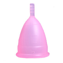 (S 3.6 X 6cm Pink) Silikon-Menstruationsbecher 3,6x6cm transparent