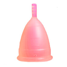(S 3.6 X 6cm Red) Silikon-Menstruationsbecher 3,6x6cm transparent