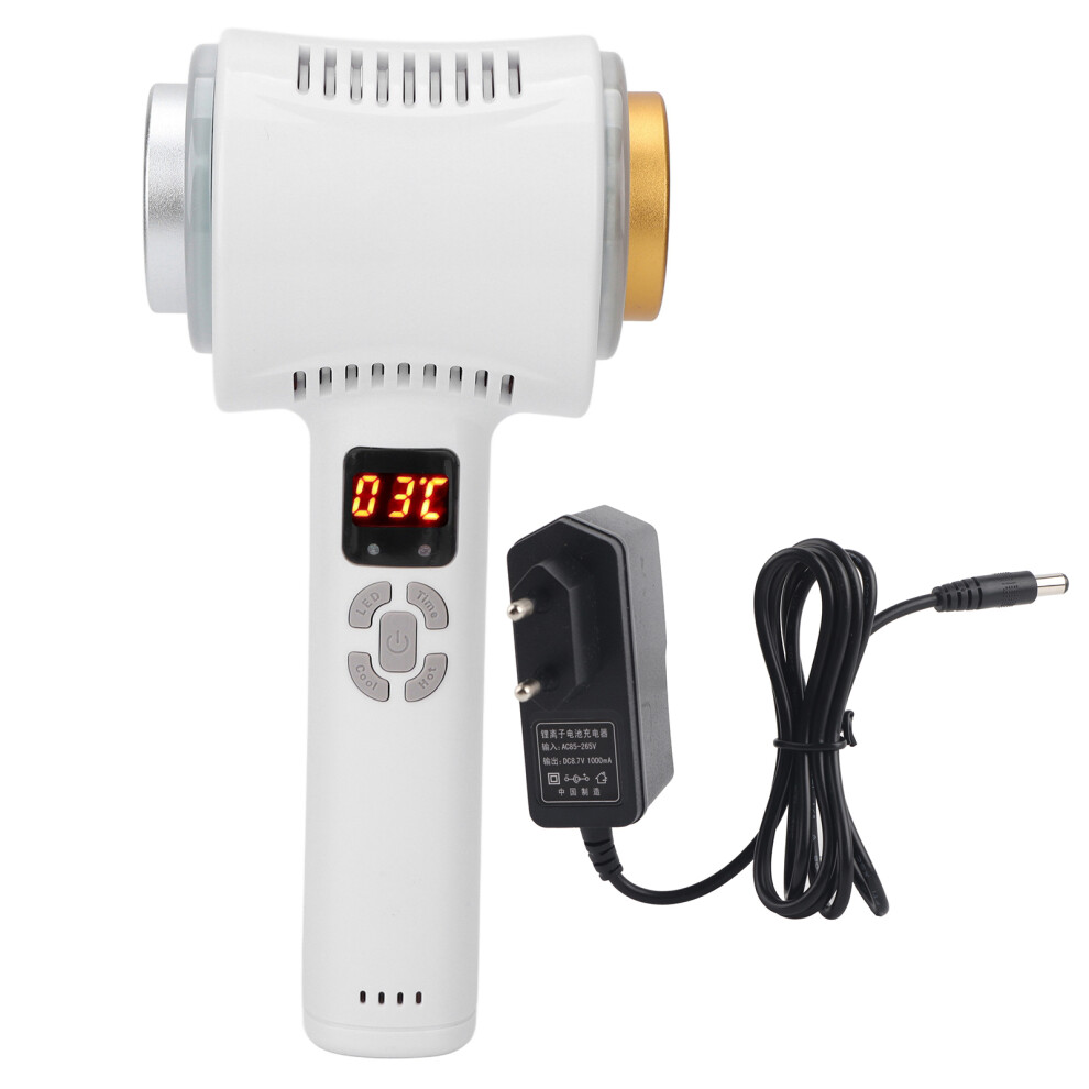 (EU Plug) Hot Cold Hammer Rechargeable Skin Rejuvenation Massager EU Plug