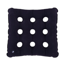 (9 Hole Flocking Tetragonum Blue) Aufblasbares Kissen PVC Druckentlastung Rollstuhl Blau