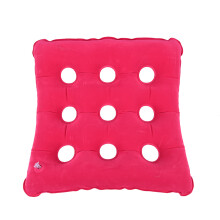 (9 Hole Round Shape Tetragonum Rose Red) Aufblasbares Kissen PVC Druckentlastung Rollstuhl Blau