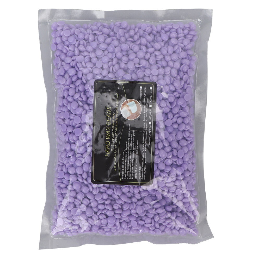 Purple Unisex Hair Removal Wax Bead Face Arm Back Legs 500G Taro