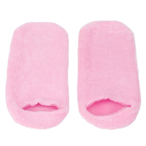 (Pink) 2pcs Reusable Moisturizing Socks with Essential Oil Gel 1