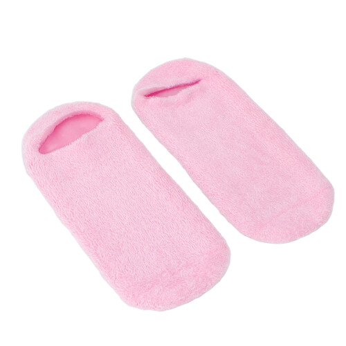 (Pink) 2pcs Reusable Moisturizing Socks with Essential Oil Gel 2