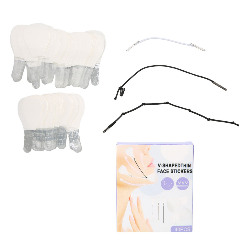 EELHOE 40Pcs V Line Face Lift Tape Sticker Lifting Firming Neck Chin