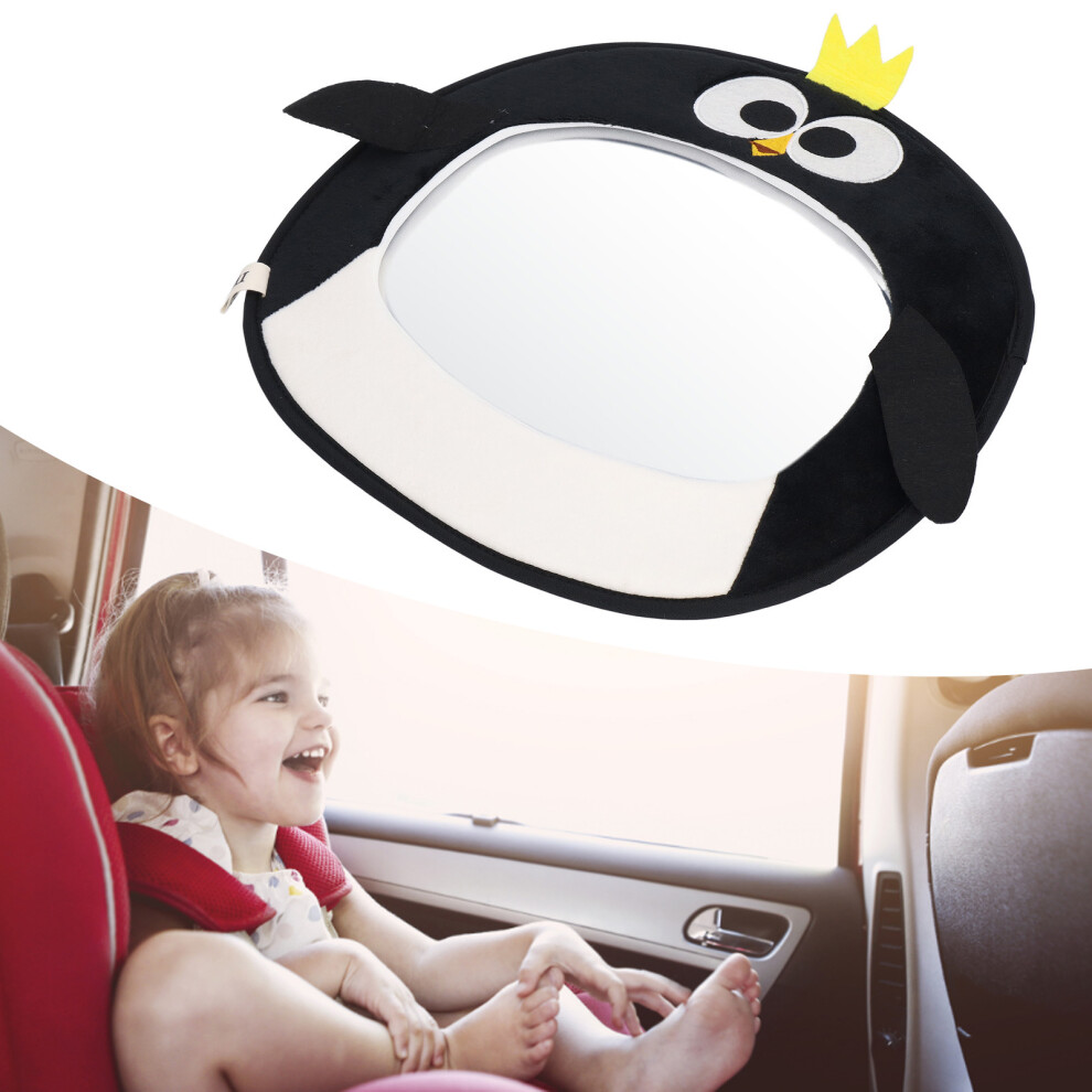 Baby Car Mirror with Penguin Cartoon | Acrylic Safety Seat Rear View