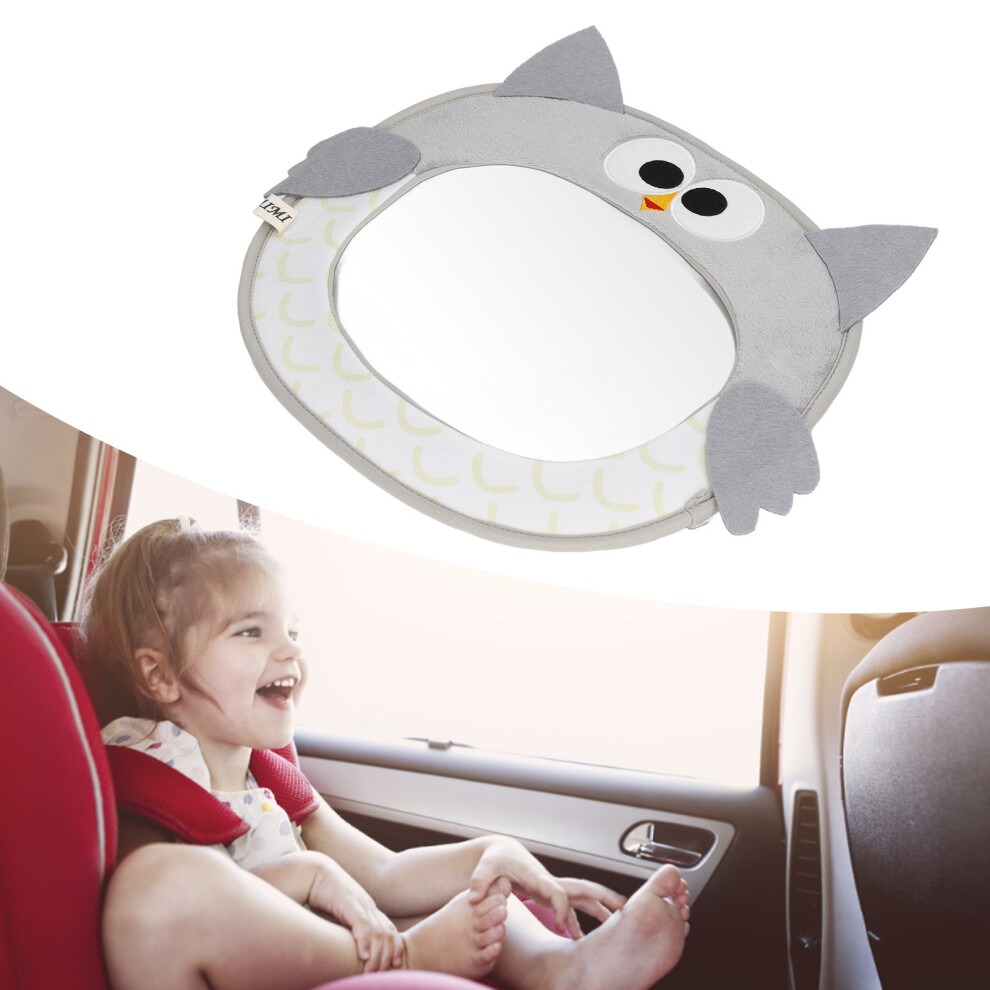 Baby Car Mirror Cartoon Owl Safety Seat Rearview Acrylic 30cm View Window