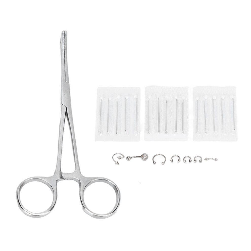 Professional Piercing Kit Stainless Steel Pliers Needle Triangular